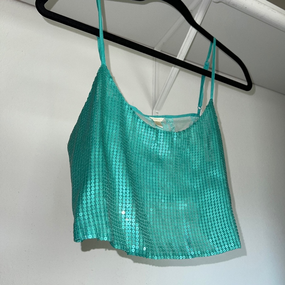 Forever 21 sequin crop tank